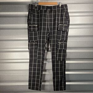 Hot Topic Cargo Pants – Black & White Plaid – Size 2XL